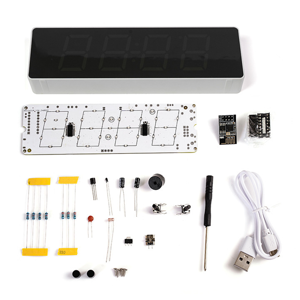 Diy Electronics Com - Kit d'horloge WiFi coloré, horloge électronique