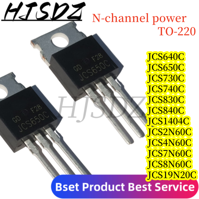 Mosfet Transistor Set - 10 PIÈCES JCS640C/650C/730C/740C JCS830C/840C JCS1404C JCS2N60C/4N60C/7N60C/8N60C