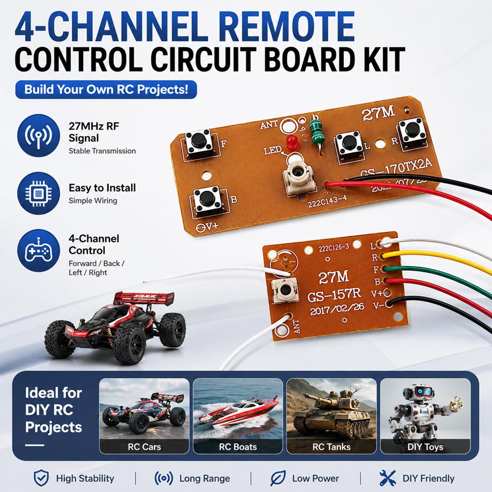 Diy Electronic Modules - Kit de télécommande 27 MHz 4