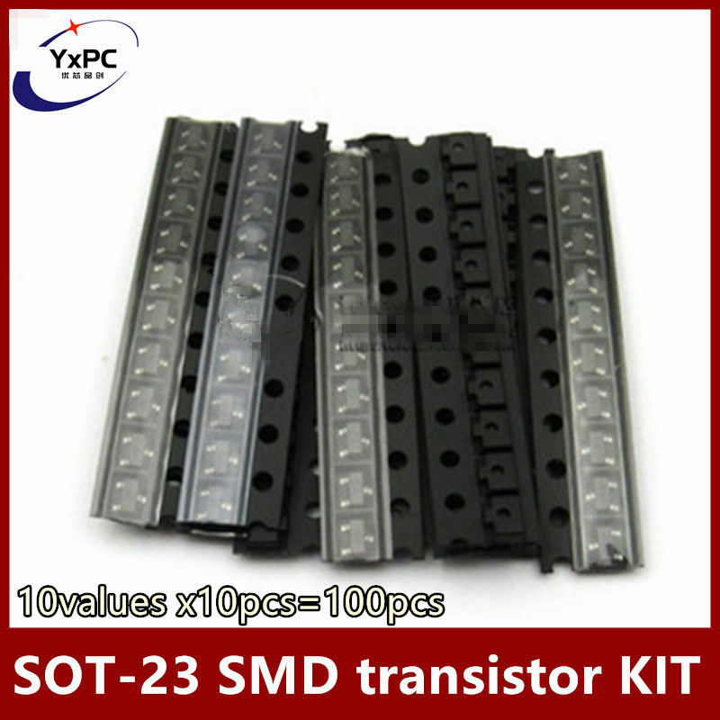 Mosfet Transistor Set - 10 valeurs x10pcs = 100pcs SOT-23