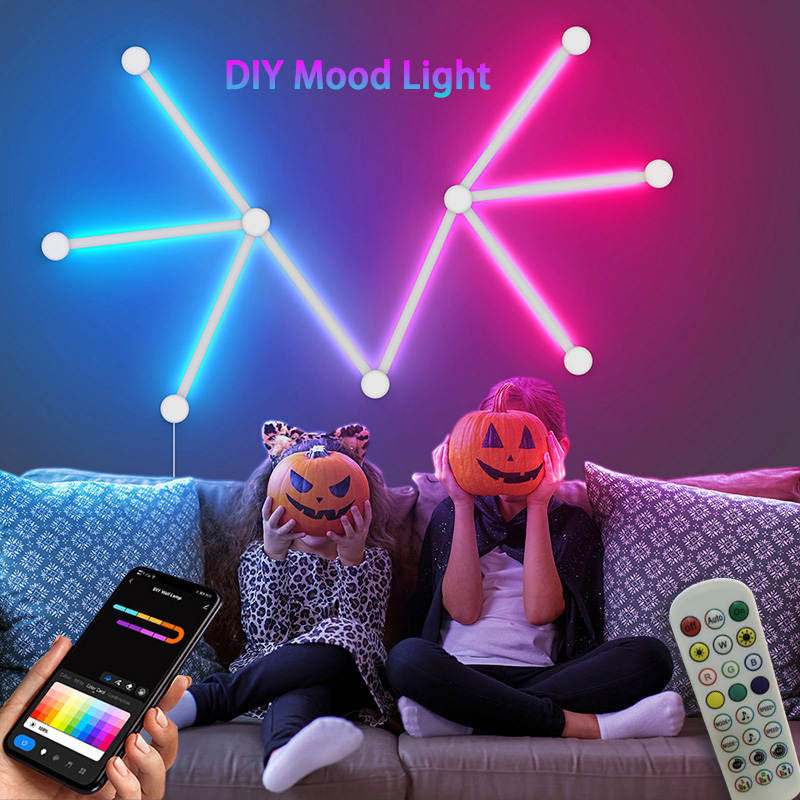 Diy Lamp Electronics - Applique murale RGB intelligente, connexion APP
