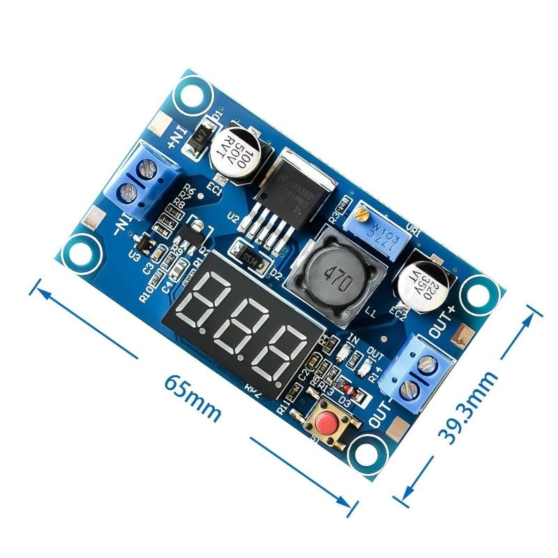 Diy Electronic Modules - Module d'alimentation LM2596 avec affichage 3A