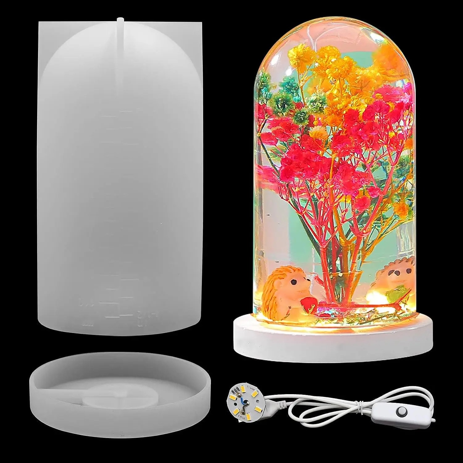 Diy Lamp Electronics - Moule en résine époxy cristal, bricolage,