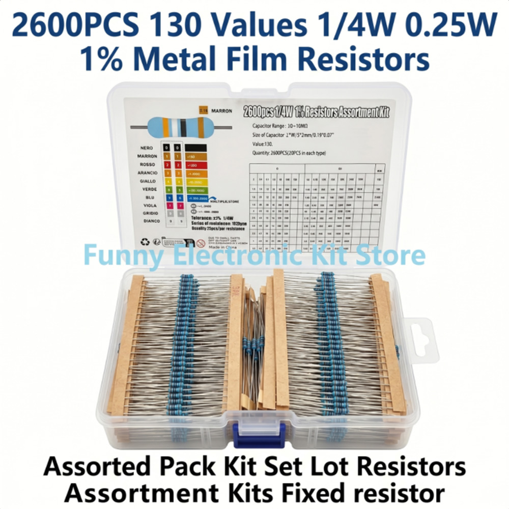 Lot de 2600 résistances à film - Diy Electronics Com avis et prix