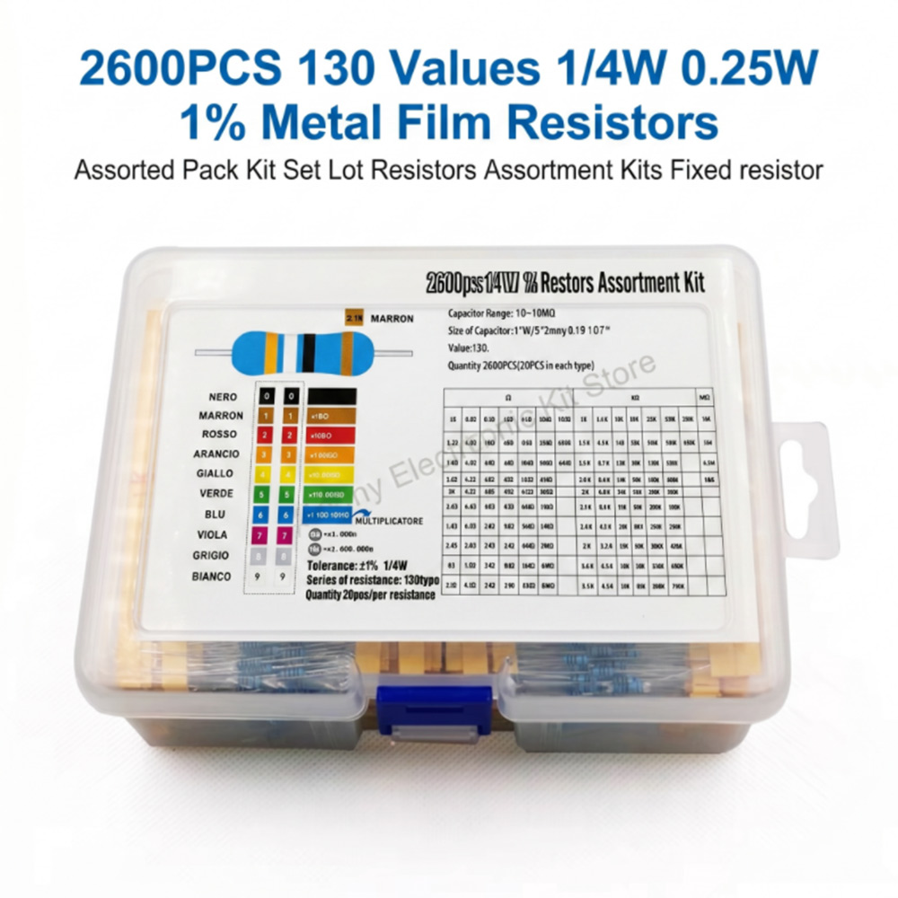 Lot de 2600 résistances à film - Diy Electronics Com avis et prix
